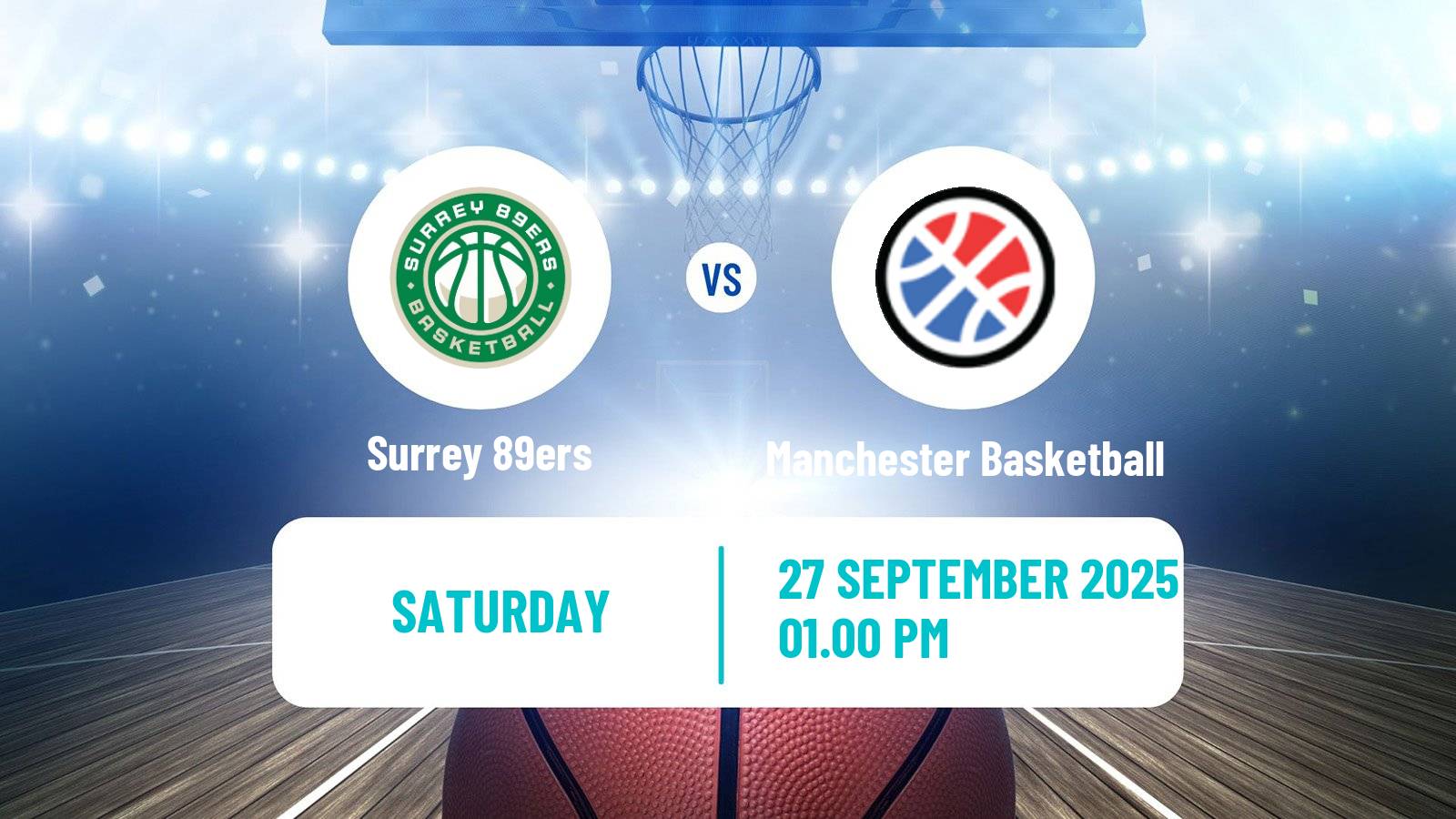 Basketball British Basketball League Surrey 89ers - Manchester Basketball