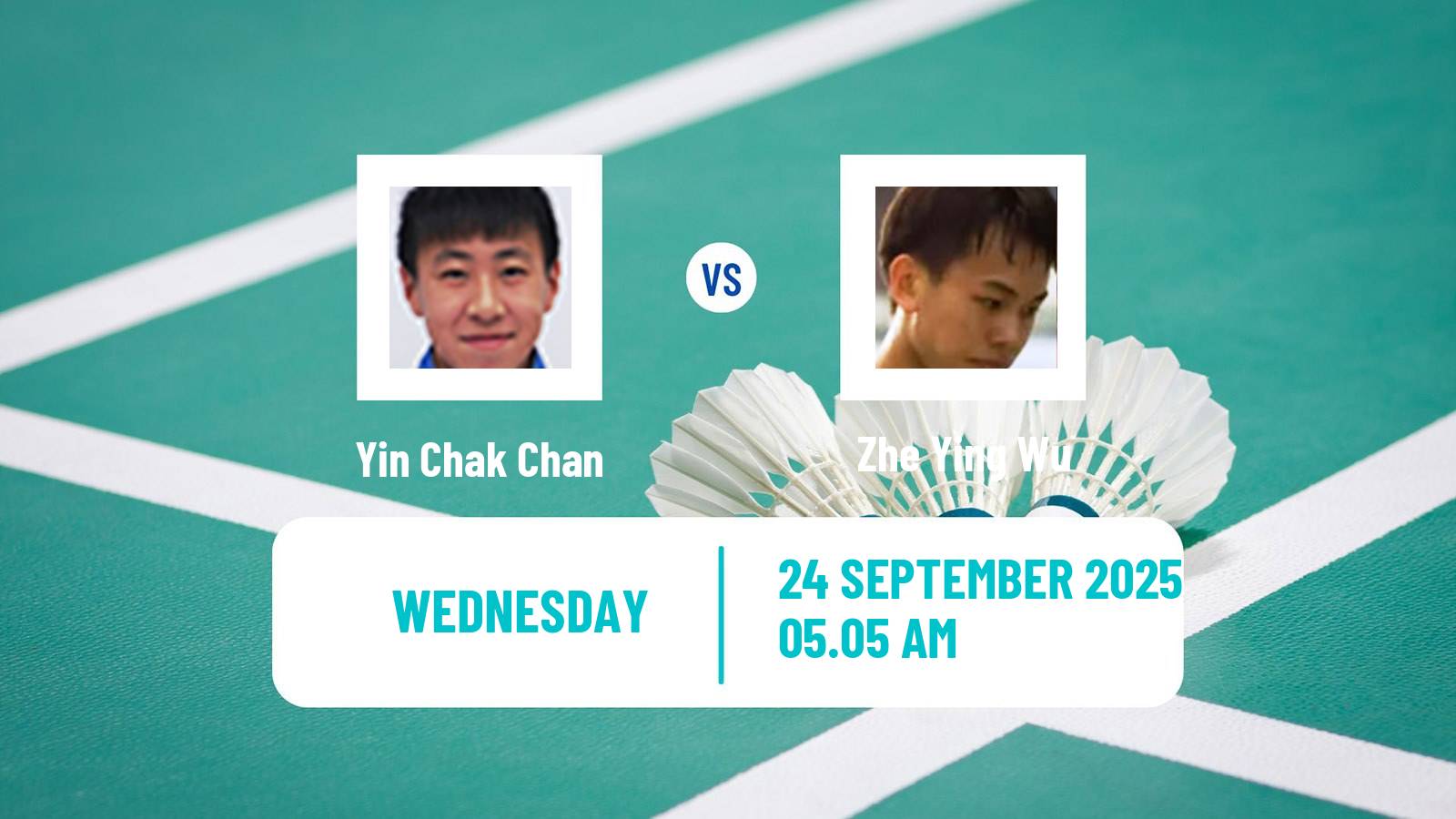 Badminton BWF World Tour Kaohsiung Masters Men Yin Chak Chan - Zhe Ying Wu