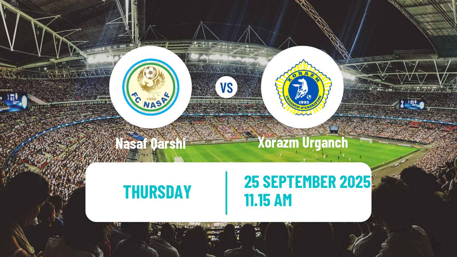 Soccer Uzbek League Nasaf Qarshi - Xorazm Urganch
