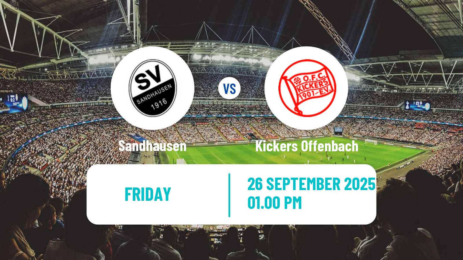 Soccer German Regionalliga Sudwest Sandhausen - Kickers Offenbach