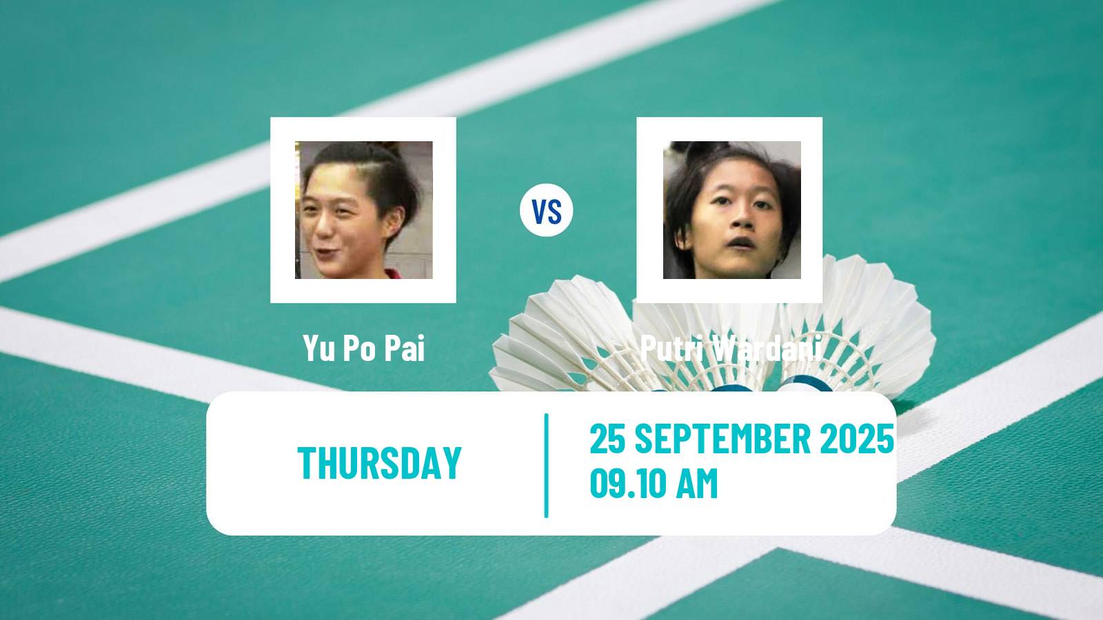 Badminton BWF World Tour Korea Open Women Yu Po Pai - Putri Wardani