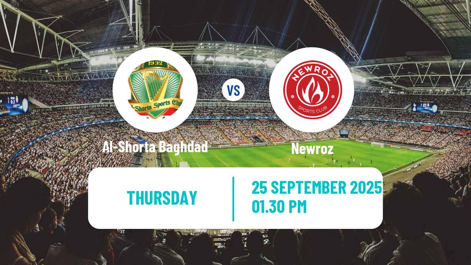 Soccer Iraqi Premier League Al-Shorta Baghdad - Newroz