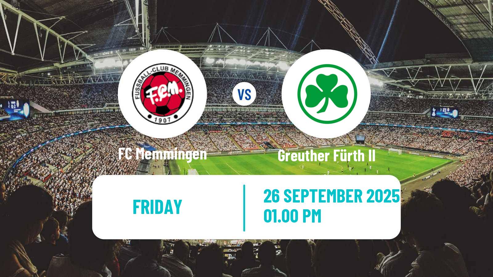 Soccer German Regionalliga Bayern Memmingen - Greuther Fürth II