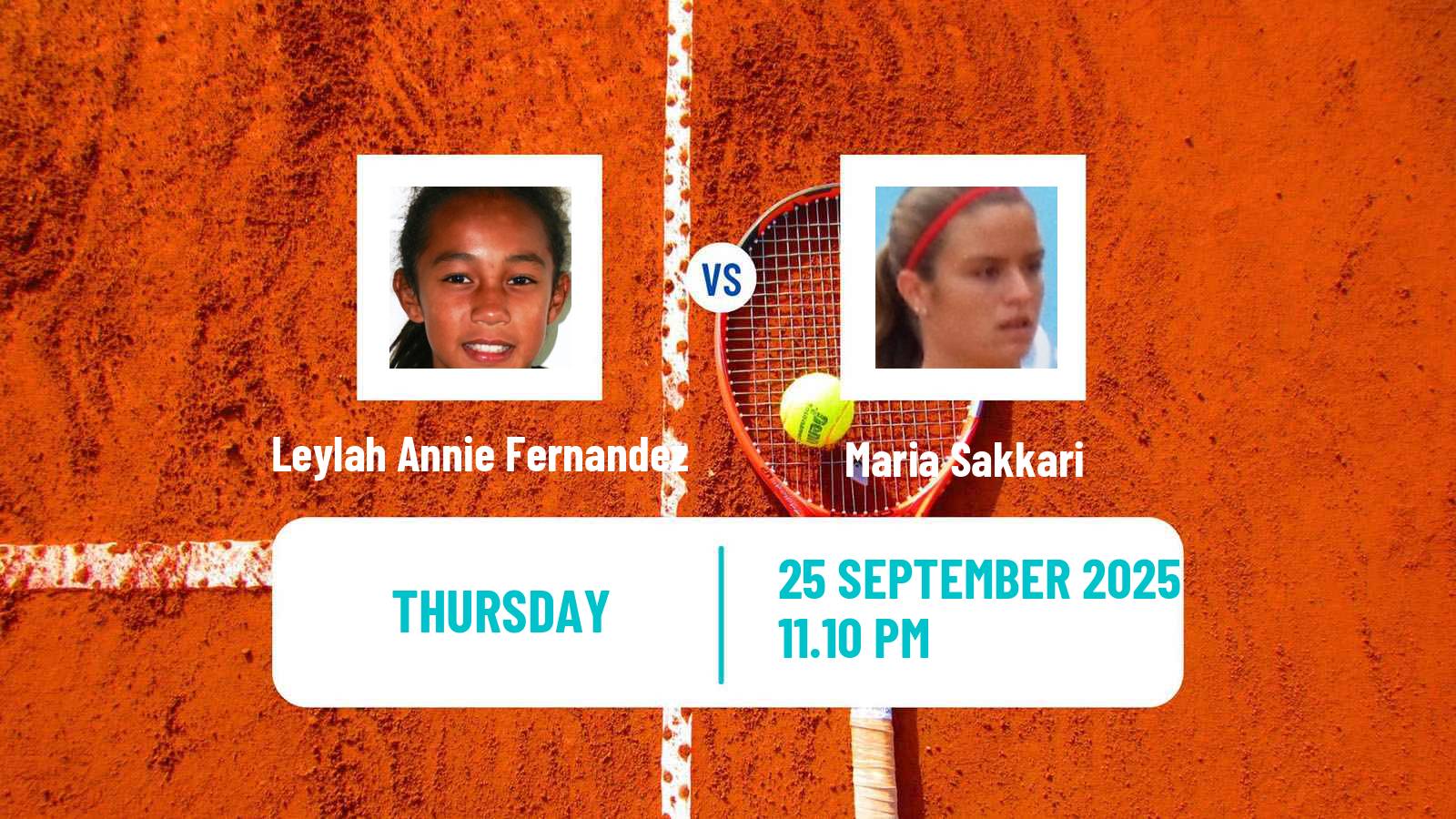 Tennis WTA Beijing Leylah Annie Fernandez - Maria Sakkari