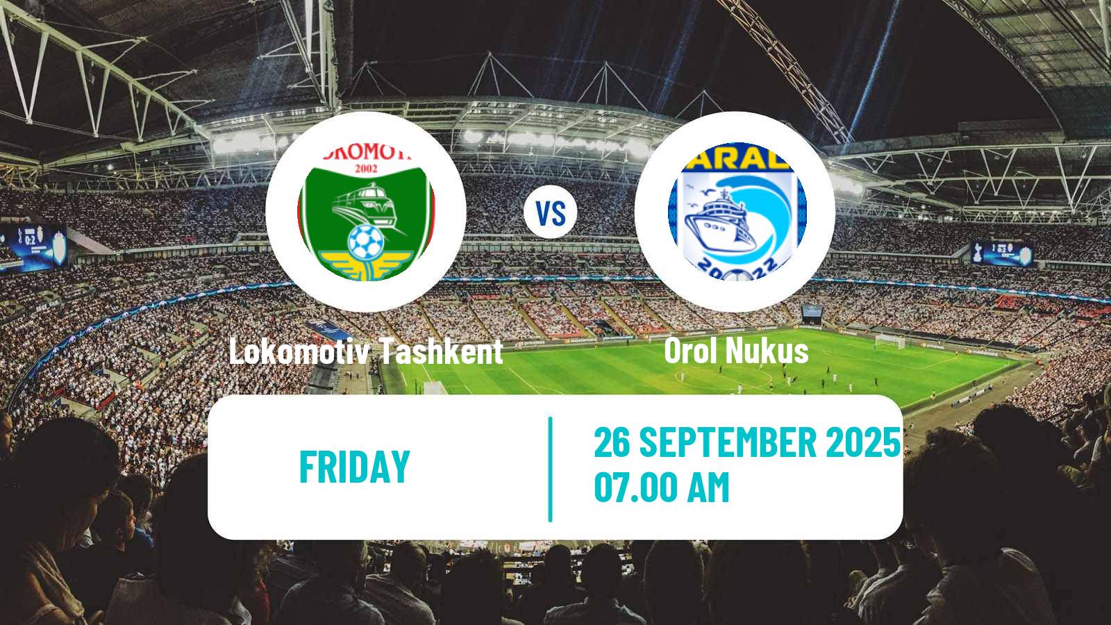 Soccer Uzbek Pro Liga Lokomotiv Tashkent - Orol Nukus