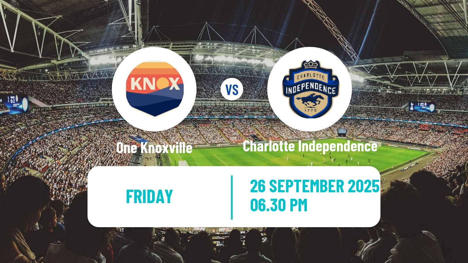 Soccer USL League One One Knoxville - Charlotte Independence