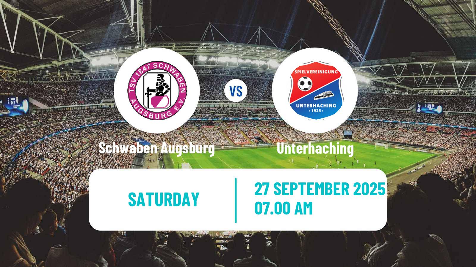 Soccer German Regionalliga Bayern Schwaben Augsburg - Unterhaching