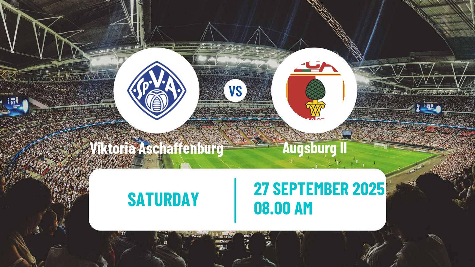 Soccer German Regionalliga Bayern Viktoria Aschaffenburg - Augsburg II