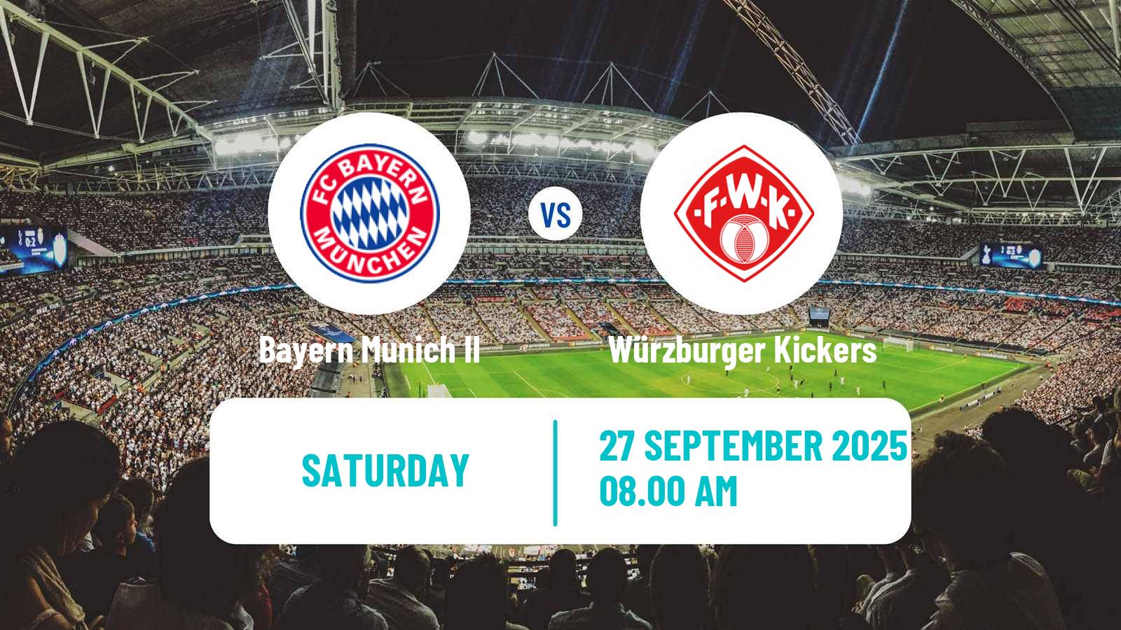 Soccer German Regionalliga Bayern Bayern Munich II - Würzburger Kickers