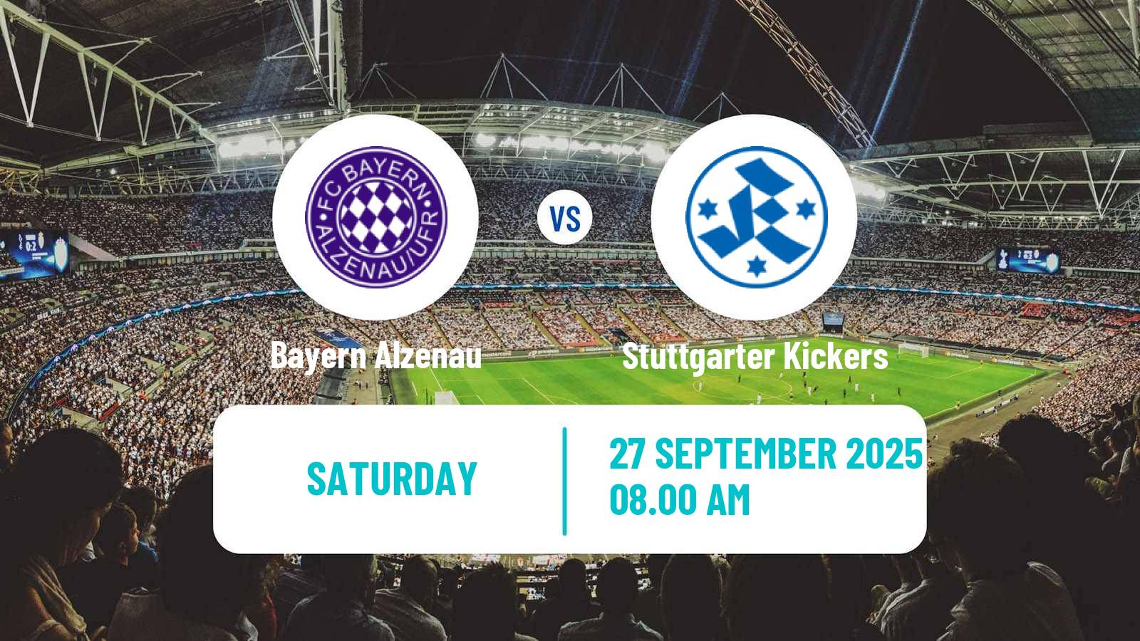 Soccer German Regionalliga Sudwest Bayern Alzenau - Stuttgarter Kickers