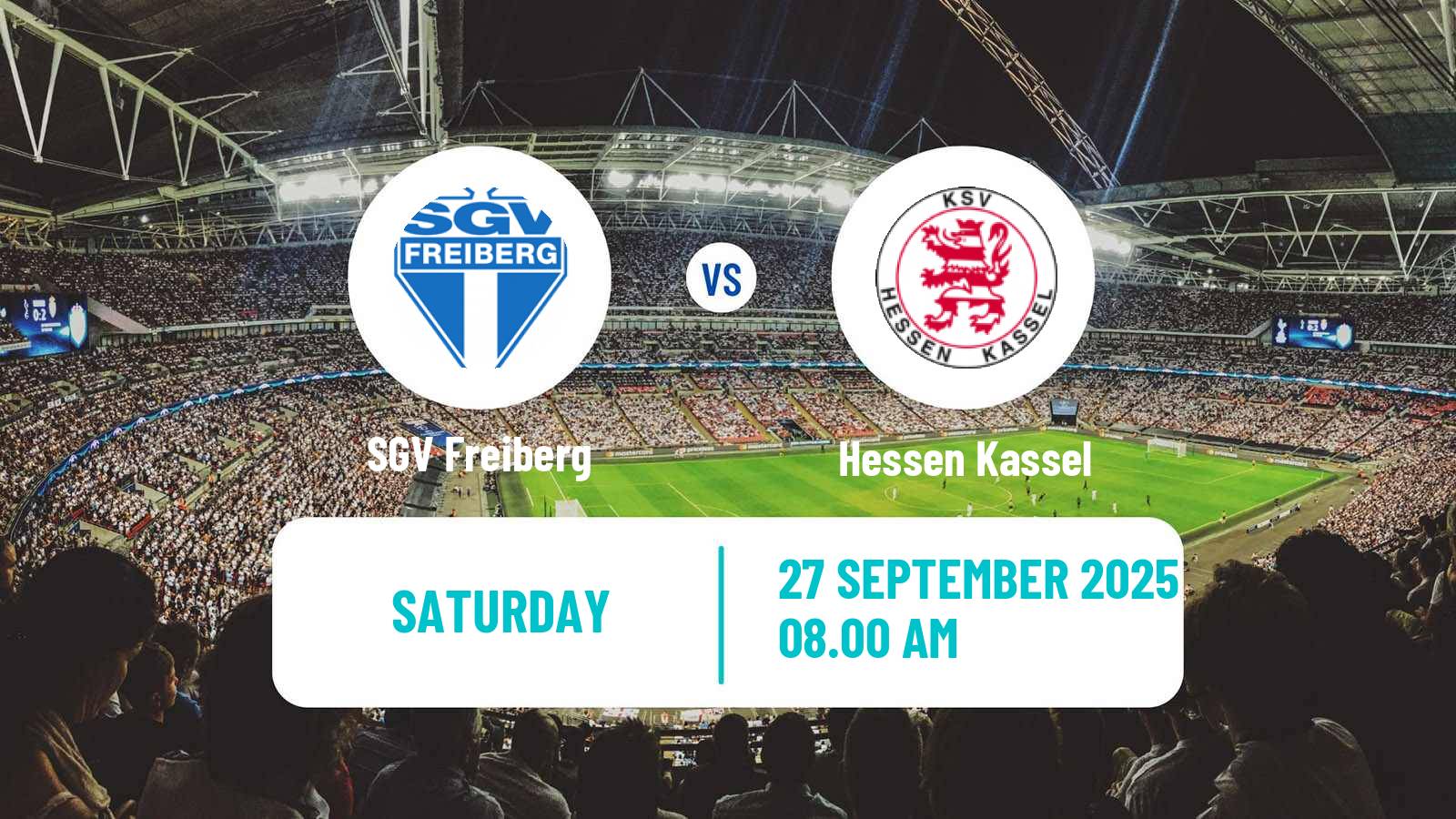 Soccer German Regionalliga Sudwest Freiberg - Hessen Kassel