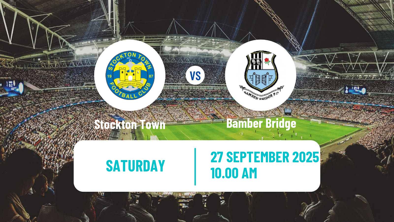 Soccer English NPL Premier Division Stockton Town - Bamber Bridge
