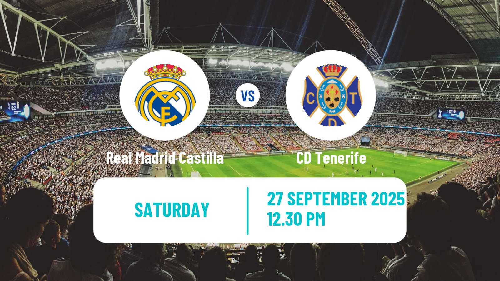 Soccer Spanish Primera RFEF Group 1 Real Madrid Castilla - Tenerife