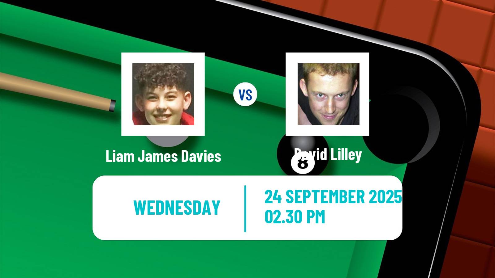 Snooker British Open Liam James Davies - David Lilley