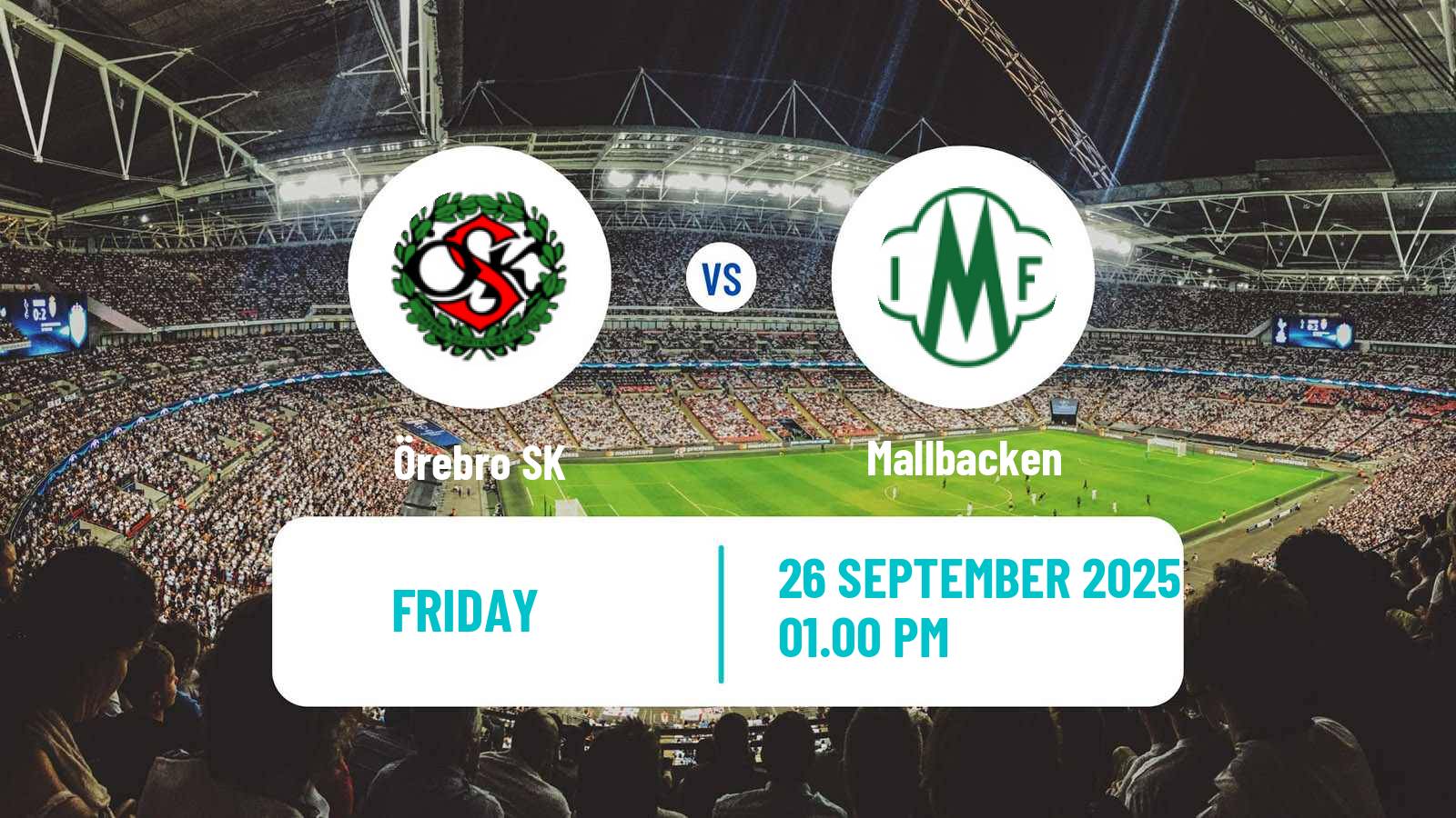 Soccer Swedish Elitettan Women Örebro SK - Mallbacken