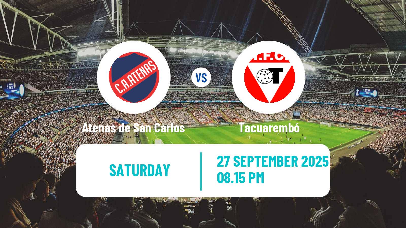 Soccer Uruguayan Segunda Division Atenas de San Carlos - Tacuarembó