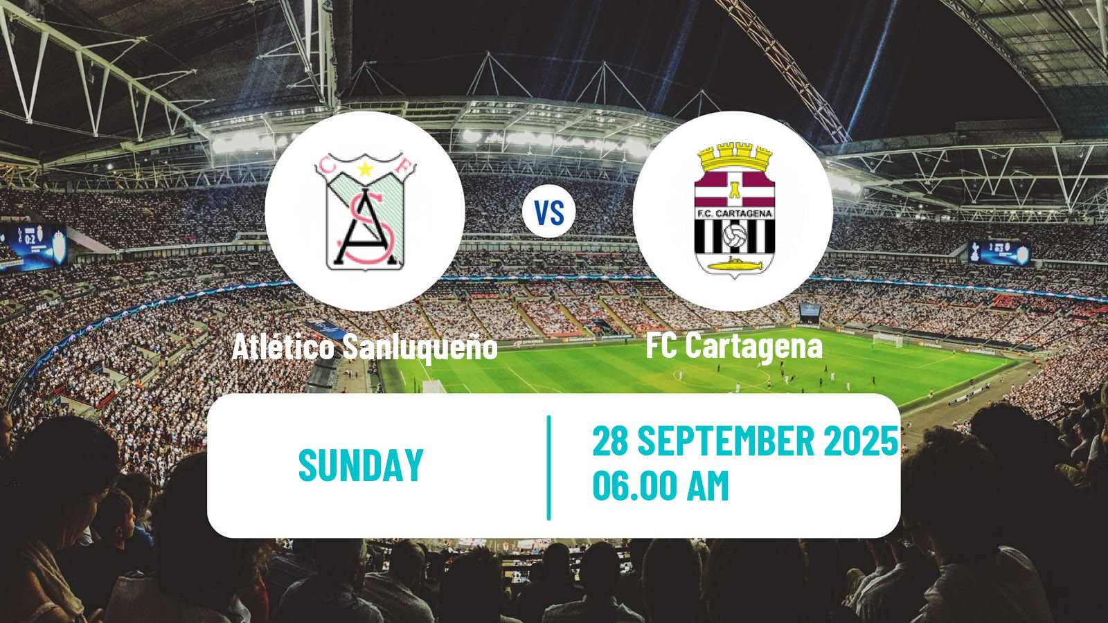 Soccer Spanish Primera RFEF Group 2 Atlético Sanluqueño - Cartagena