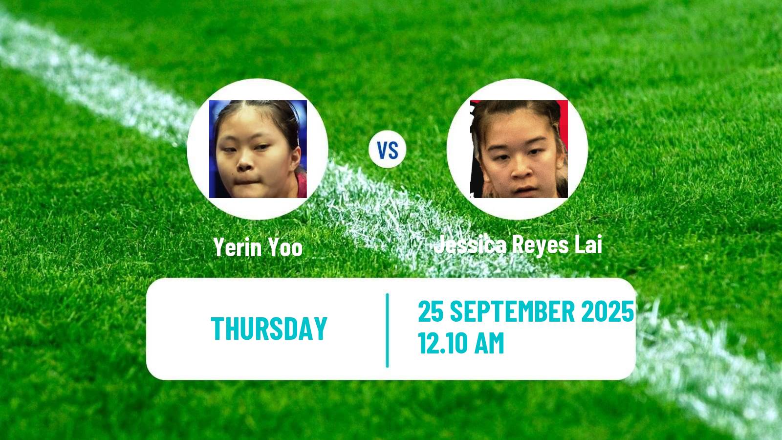Table tennis China Smash Women Yerin Yoo - Jessica Reyes Lai