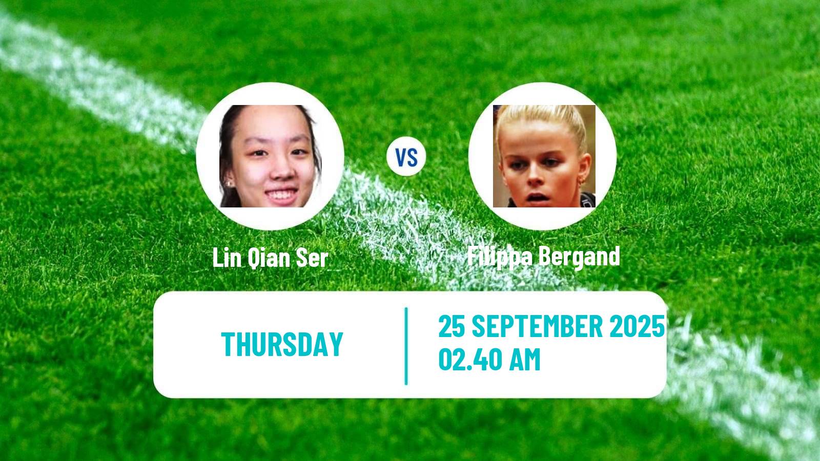 Table tennis China Smash Women Lin Qian Ser - Filippa Bergand