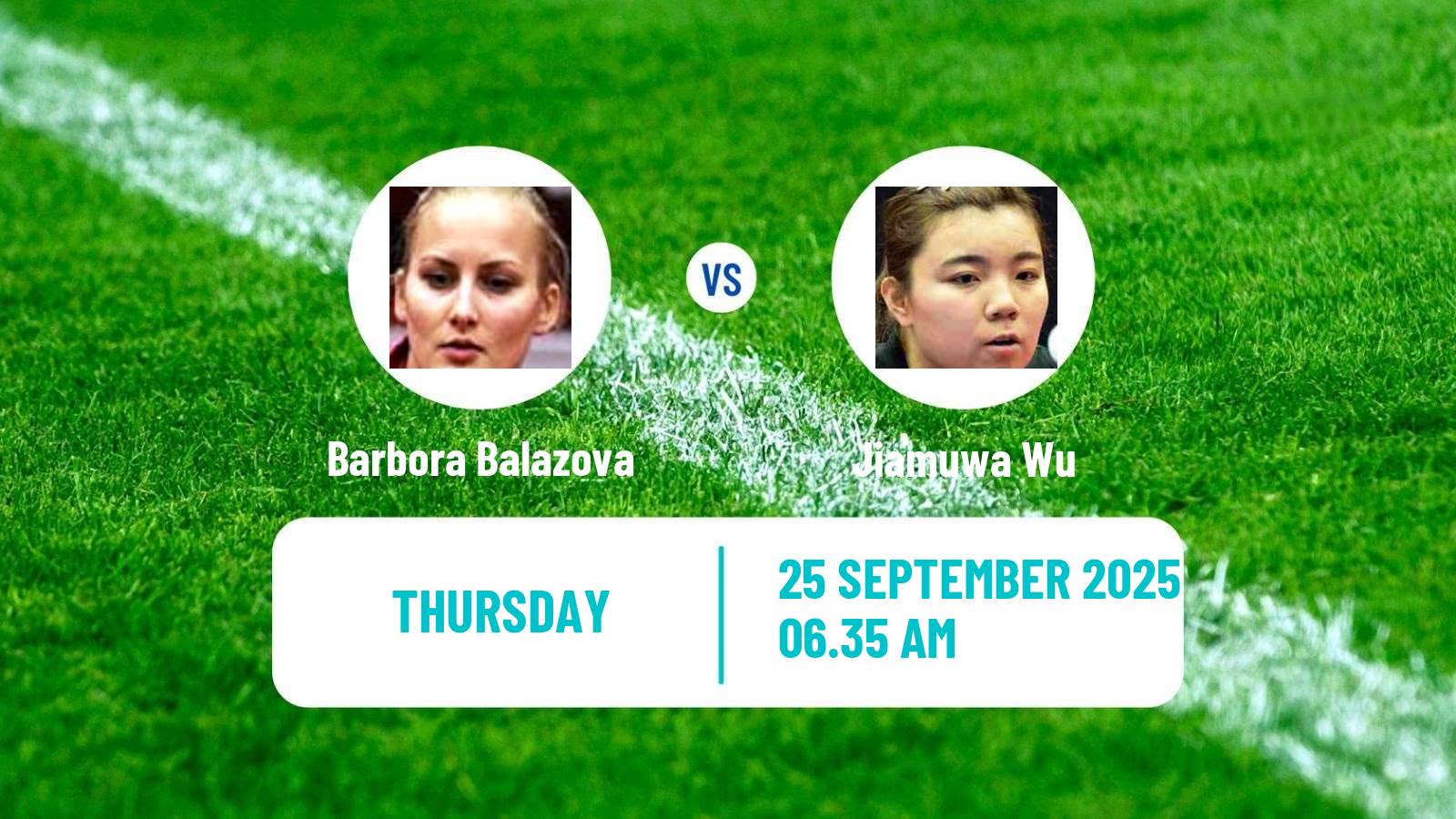 Table tennis China Smash Women Barbora Balazova - Jiamuwa Wu