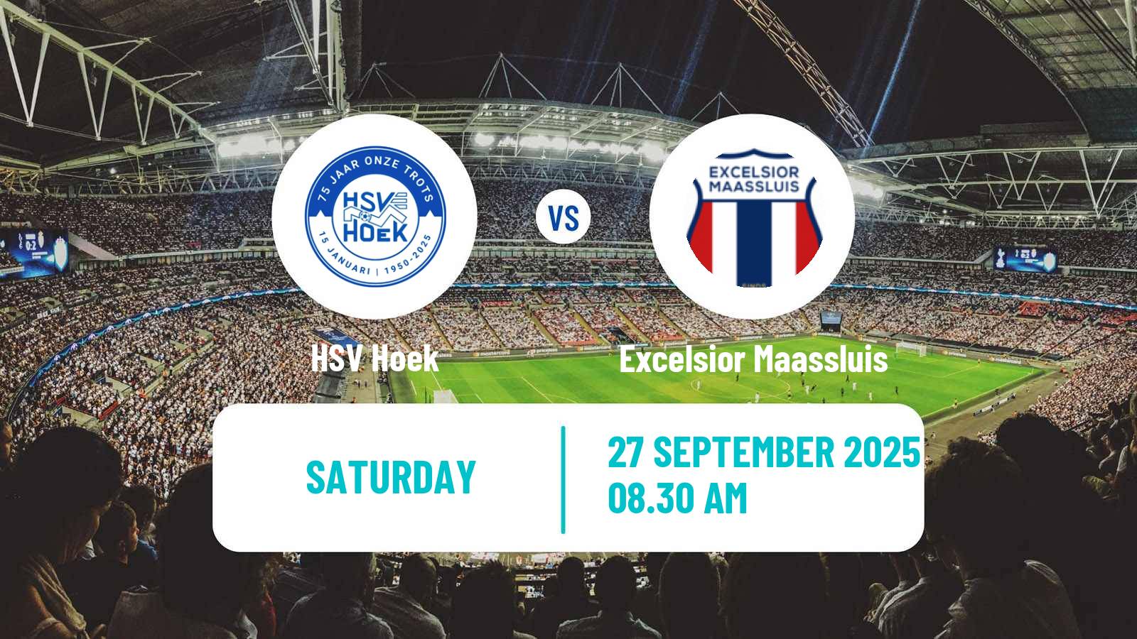 Soccer Dutch Tweede Divisie HSV Hoek - Excelsior Maassluis