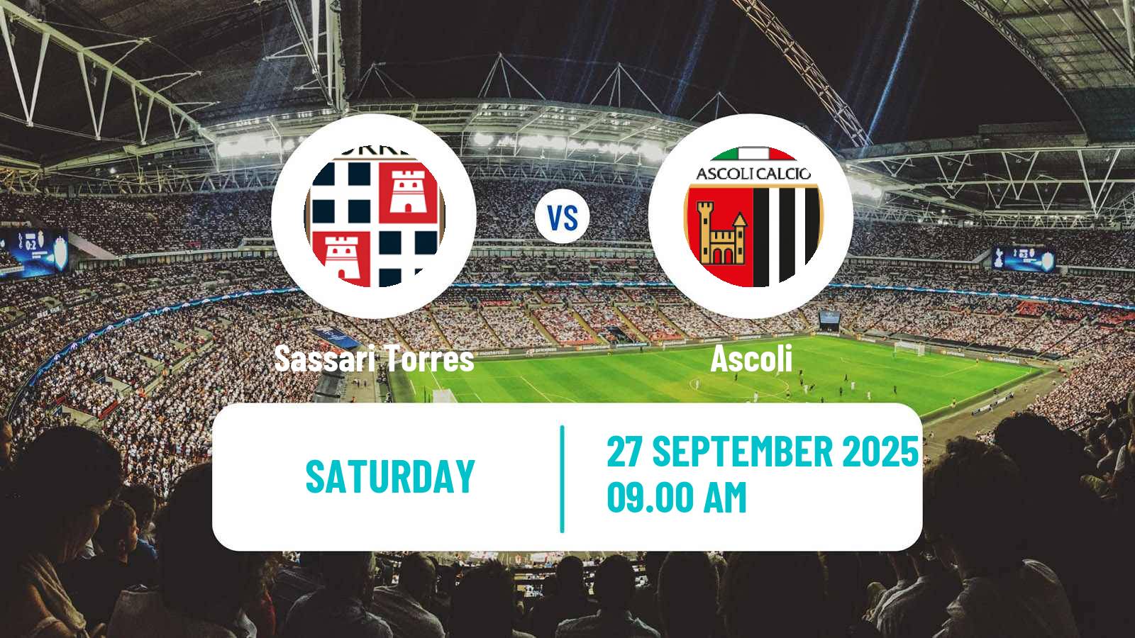 Soccer Italian Serie C Group B Sassari Torres - Ascoli