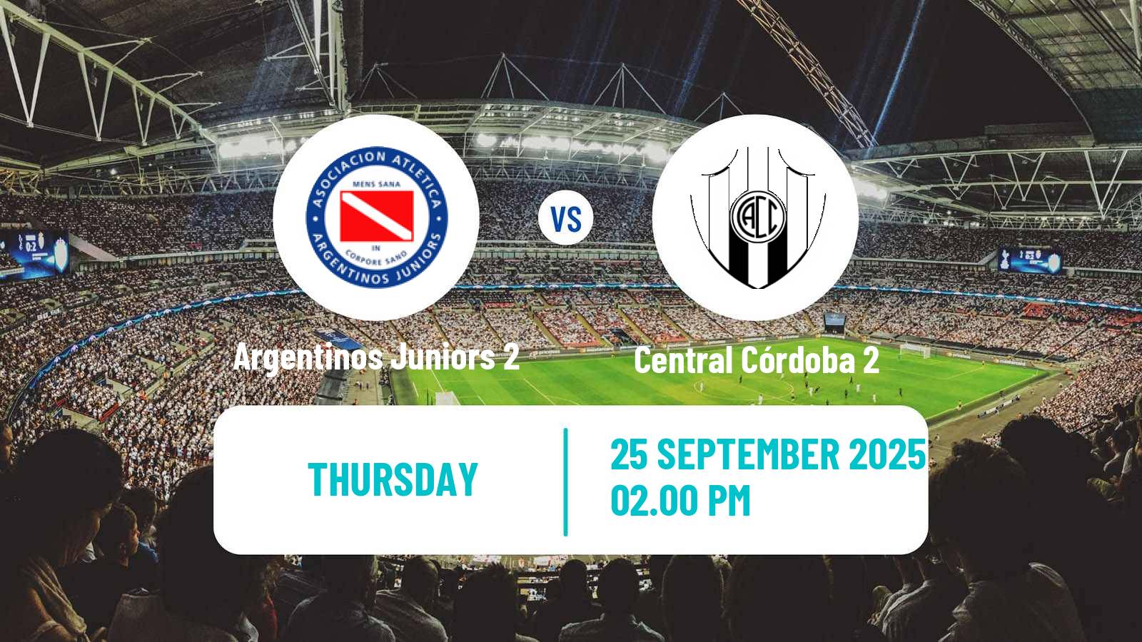 Soccer Argentinian Reserve League Argentinos Juniors 2 - Central Córdoba 2