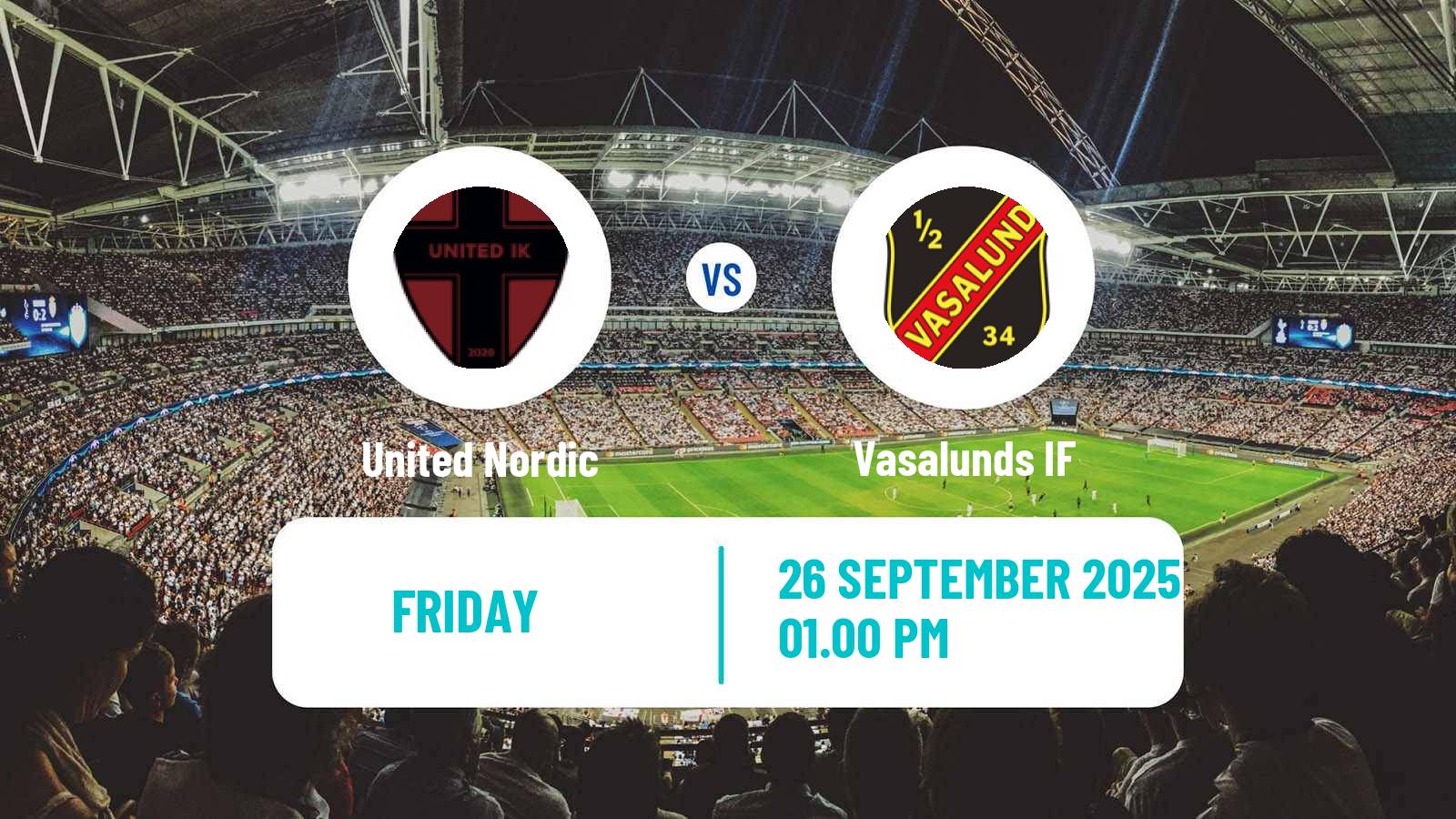 Soccer Swedish Division 1 Norra United Nordic - Vasalund