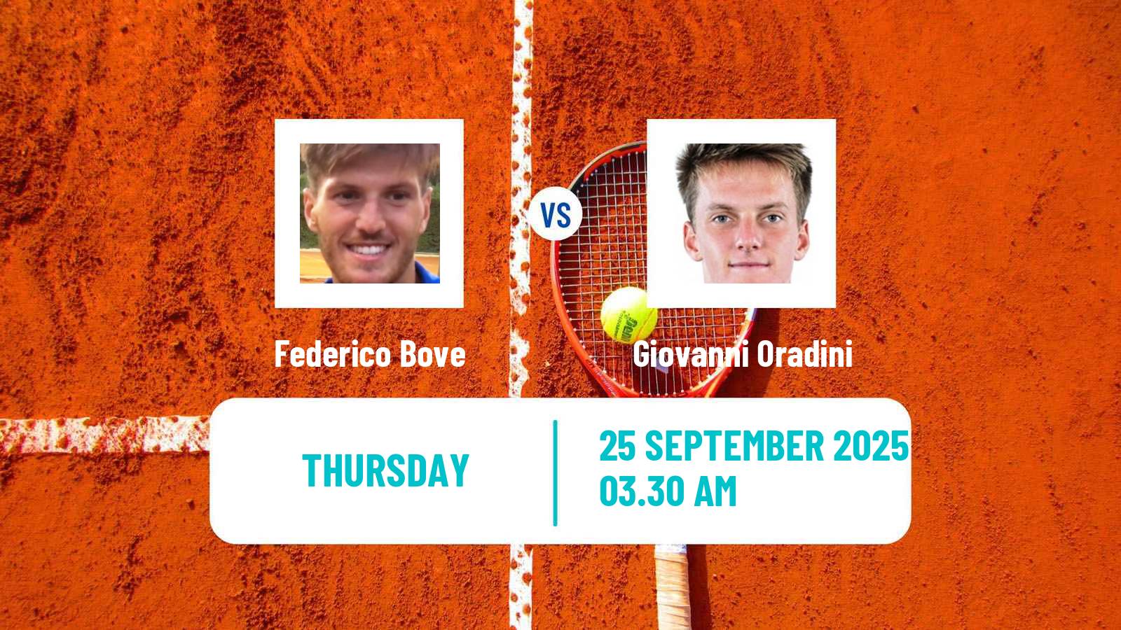 Tennis ITF M25 Santa Margherita Di Pula 8 Men Federico Bove - Giovanni Oradini