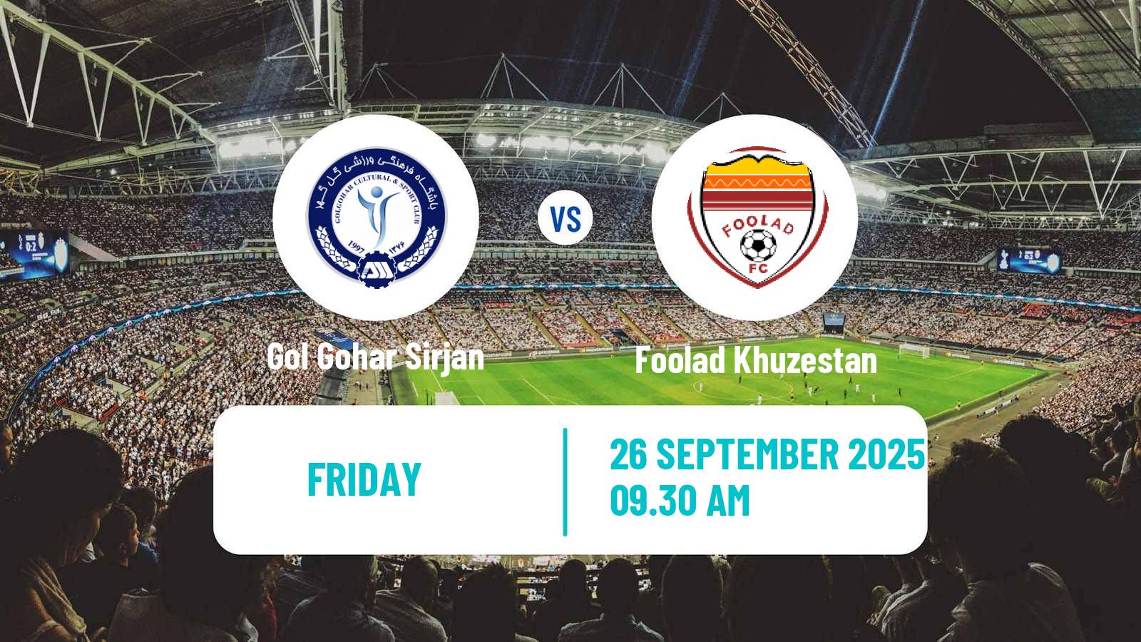 Soccer Iran Pro League Gol Gohar Sirjan - Foolad Khuzestan