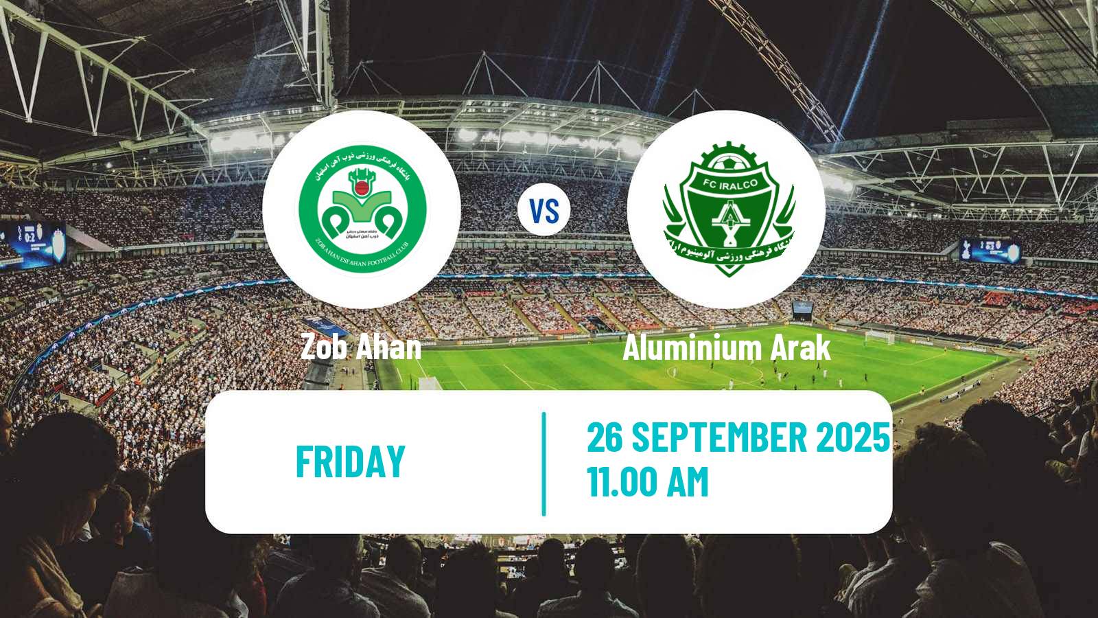 Soccer Iran Pro League Zob Ahan - Aluminium Arak