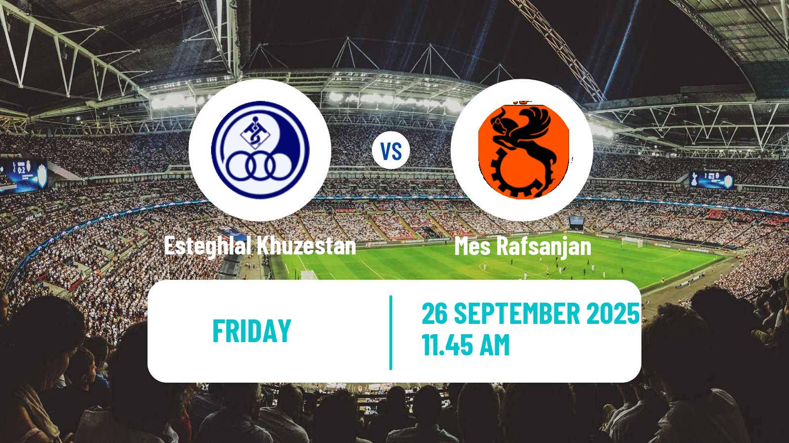 Soccer Iran Pro League Esteghlal Khuzestan - Mes Rafsanjan