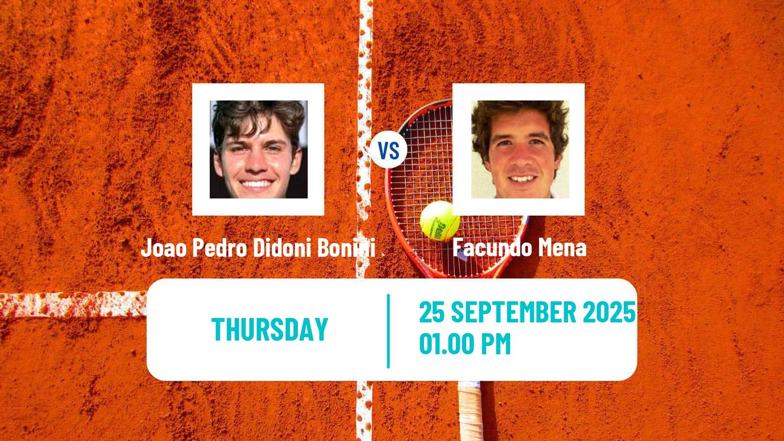 Tennis ITF M25 Barueri Men Joao Pedro Didoni Bonini - Facundo Mena