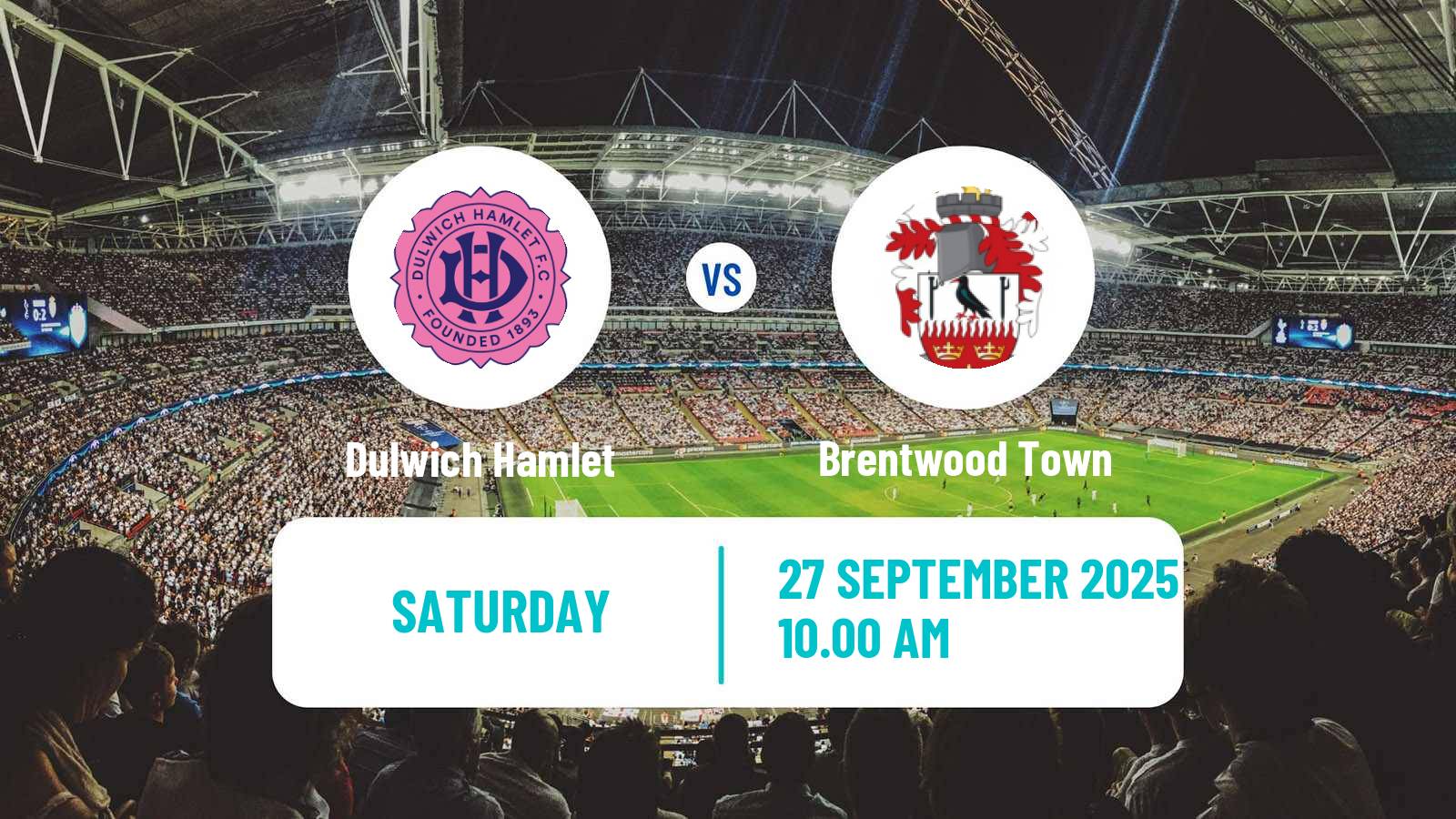 Soccer English Isthmian League Premier Division Dulwich Hamlet - Brentwood Town