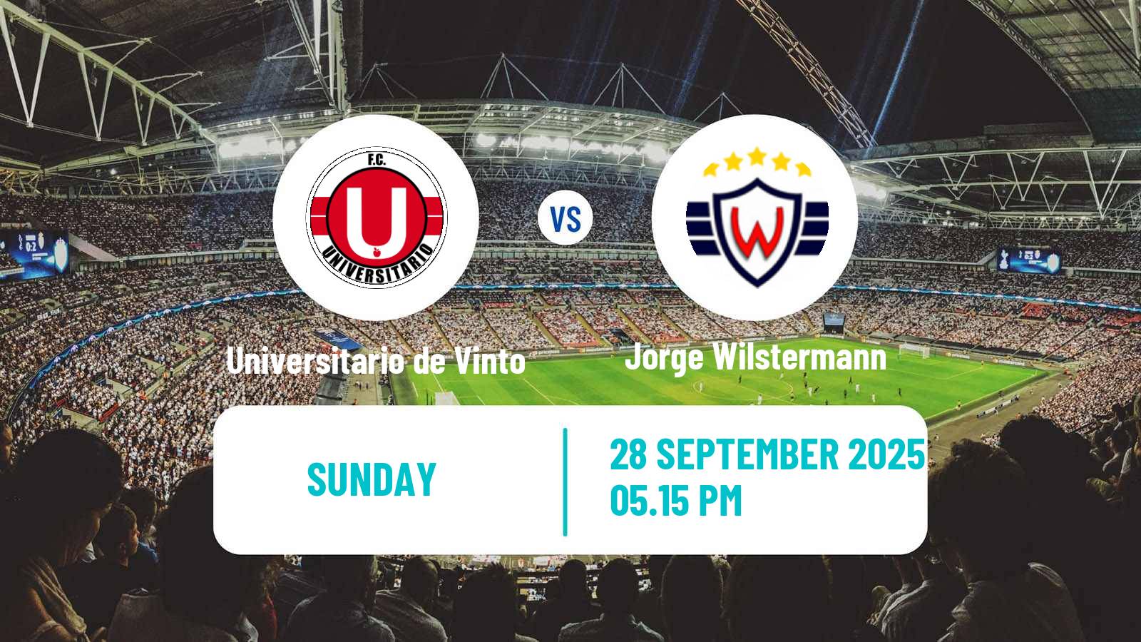 Soccer Bolivian Division Profesional Universitario de Vinto - Jorge Wilstermann