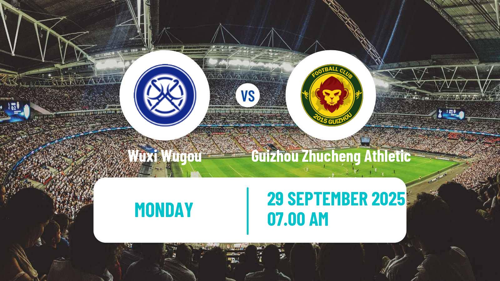 Soccer Chinese Yi League Wuxi Wugou - Guizhou Zhucheng Athletic