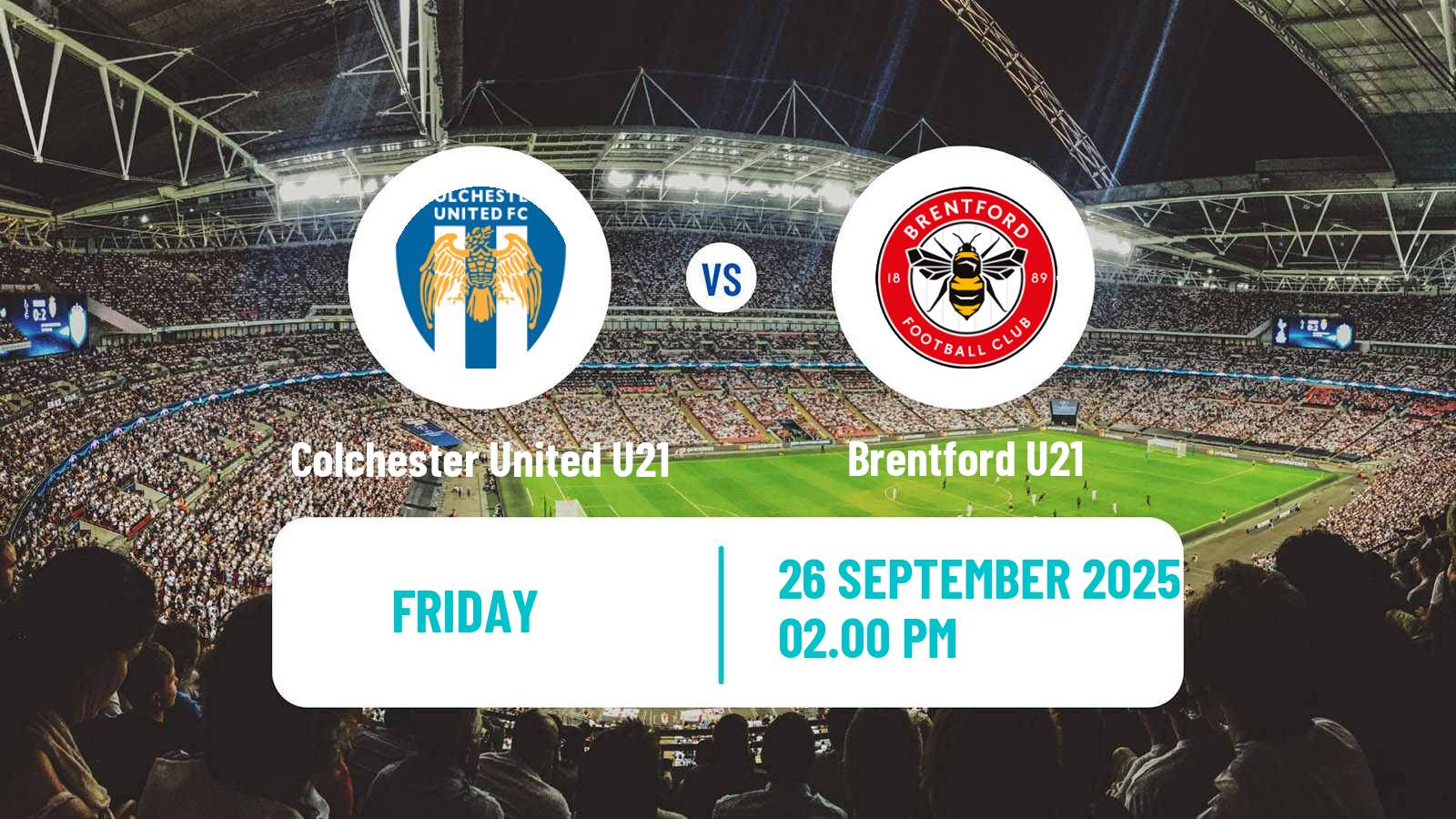 Soccer English Professional Development League Colchester United U21 - Brentford U21