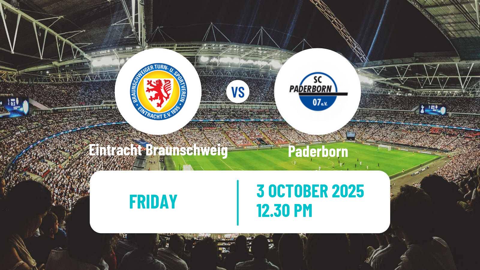 Soccer German 2 Bundesliga Eintracht Braunschweig - Paderborn