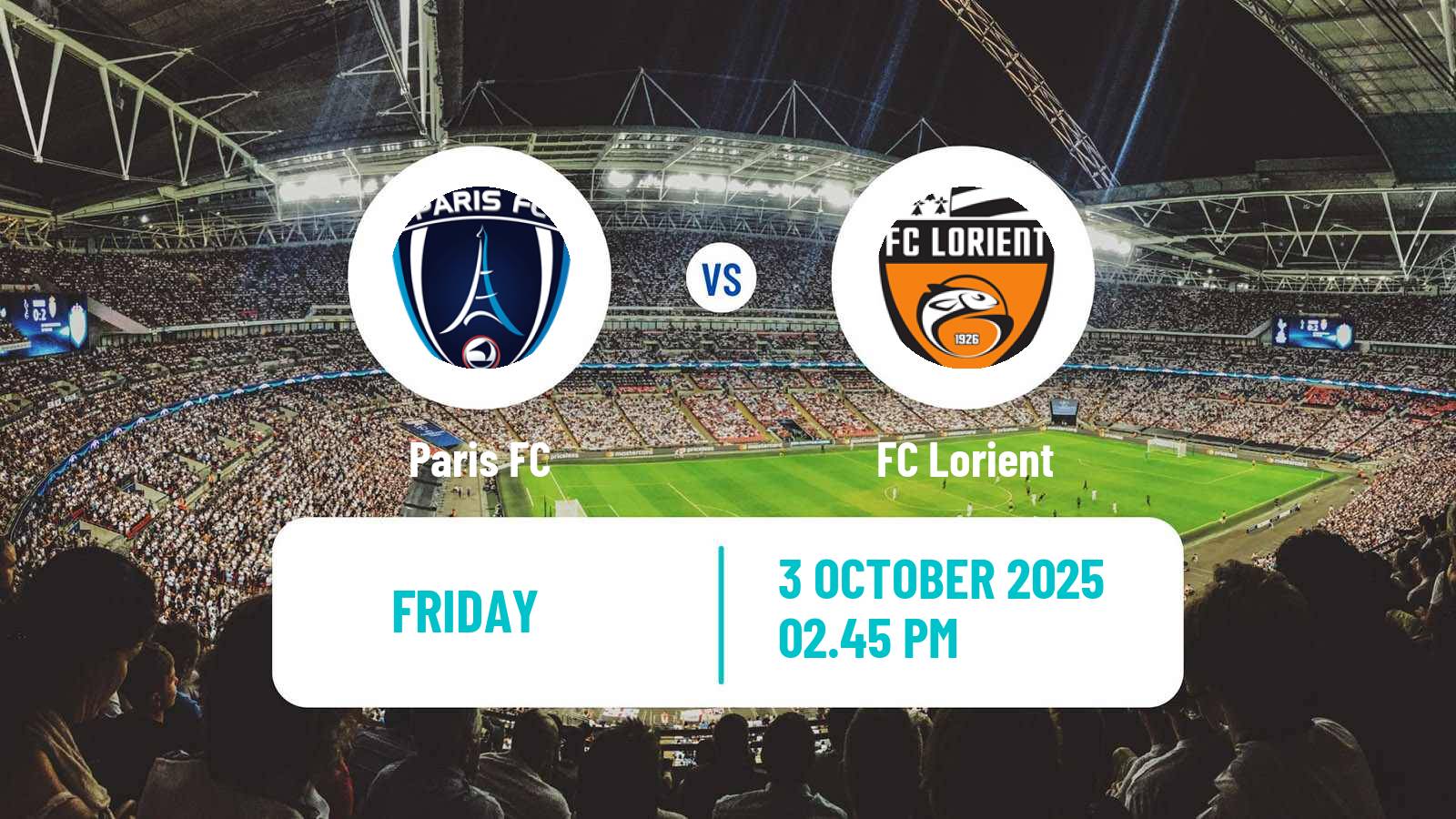 Soccer French Ligue 1 Paris FC - Lorient