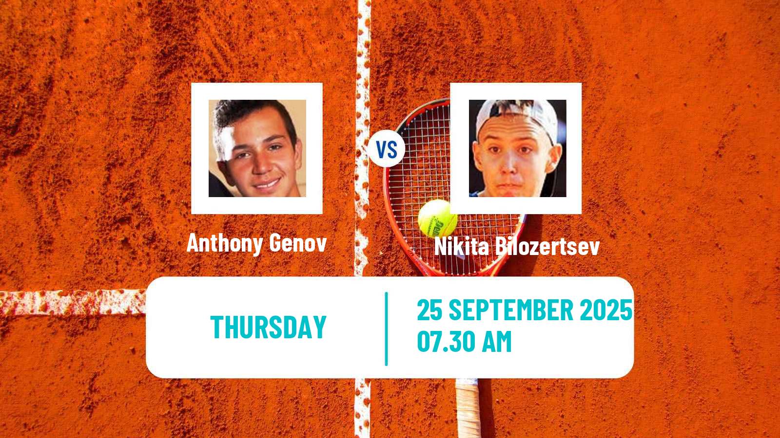Tennis ITF M15 Budapest 2 Men Anthony Genov - Nikita Bilozertsev