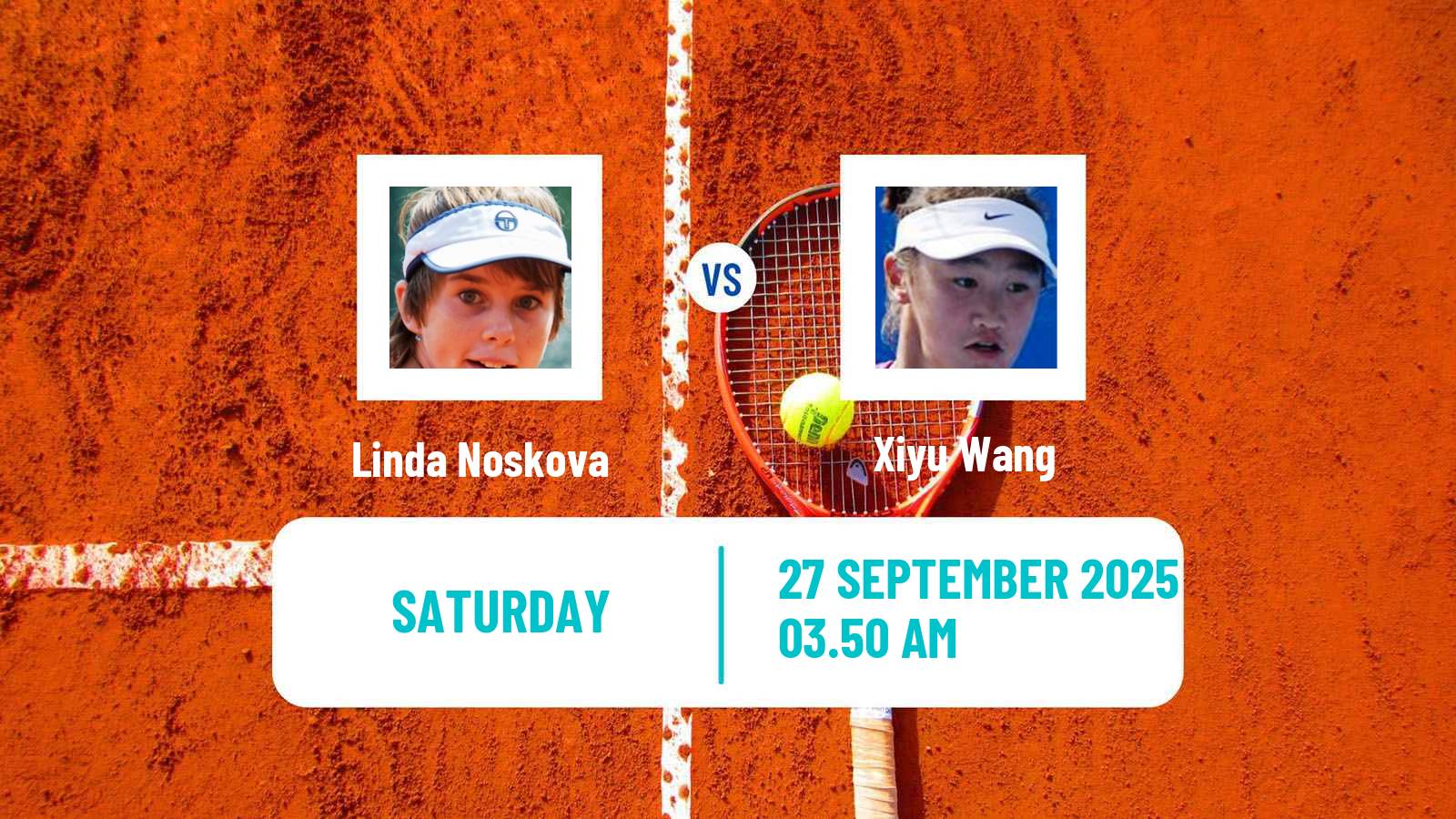 Tennis WTA Beijing Linda Noskova - Xiyu Wang