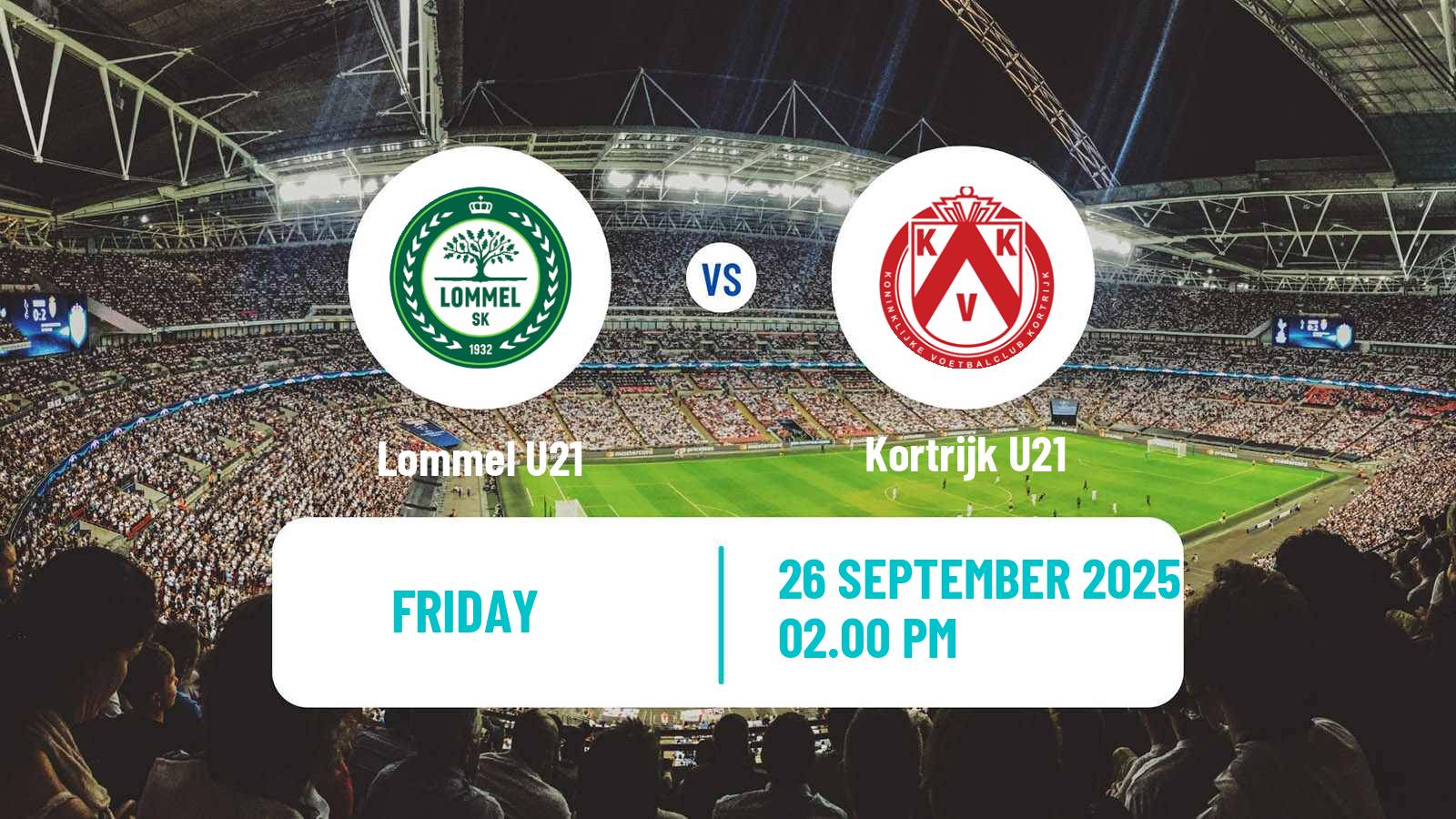 Soccer Belgian Pro League U21 Lommel U21 - Kortrijk U21
