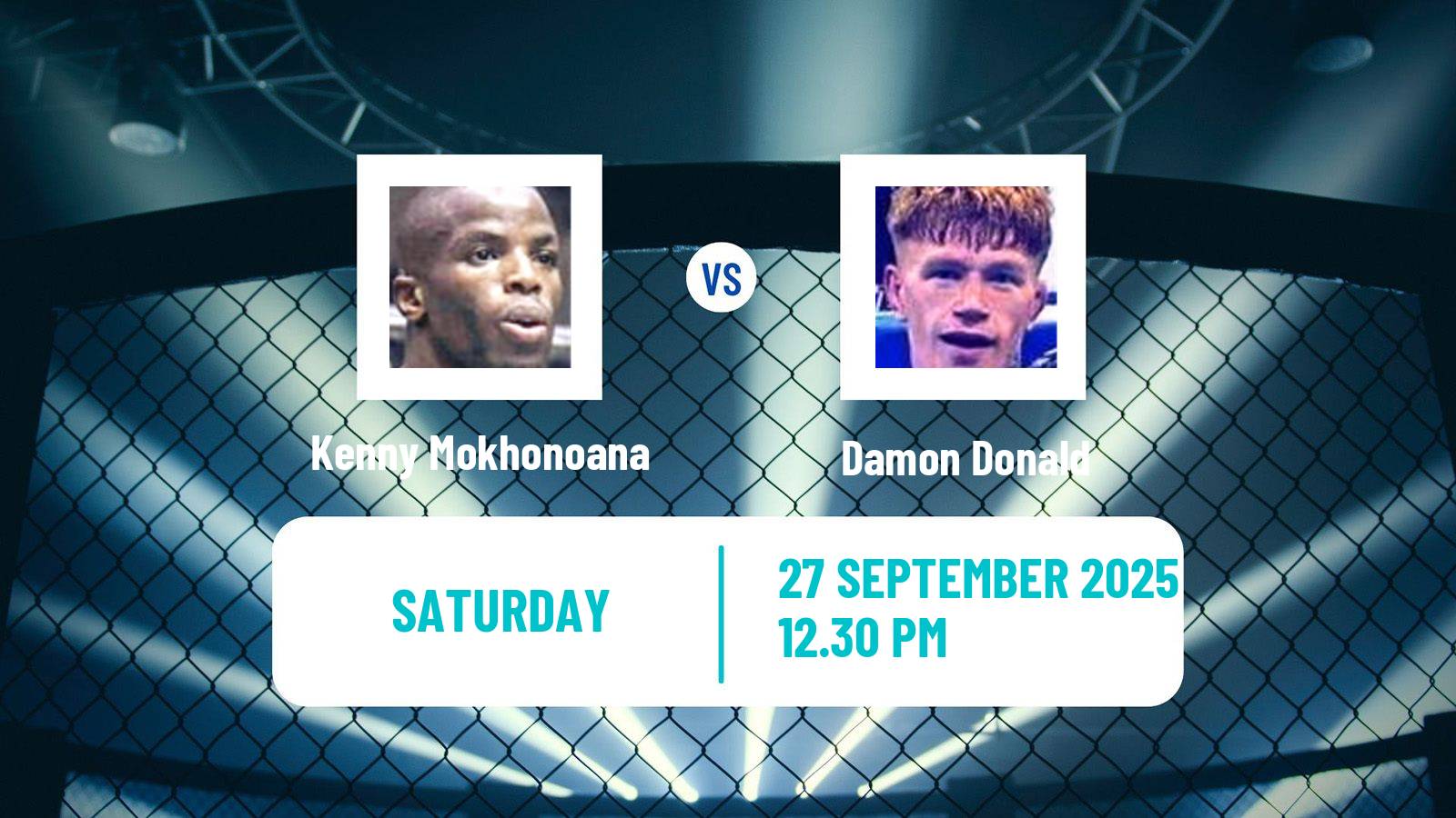 MMA Featherweight Cage Warriors Men Kenny Mokhonoana - Damon Donald