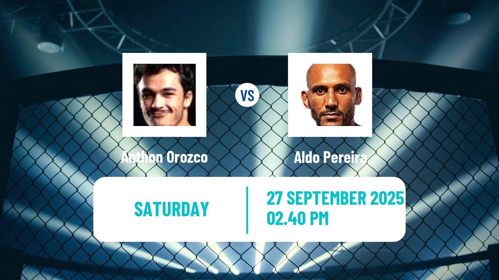 MMA Welterweight Cage Warriors Men Anthon Orozco - Aldo Pereira