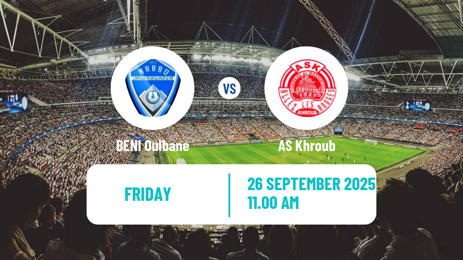 Soccer Algerian Ligue 2 BENI Oulbane - Khroub