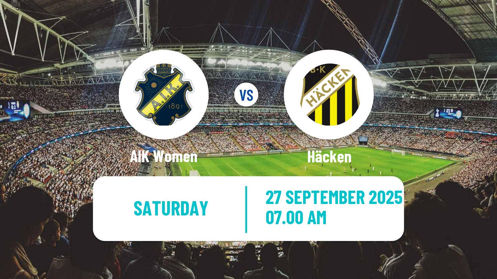Soccer Swedish Allsvenskan Women AIK - Häcken