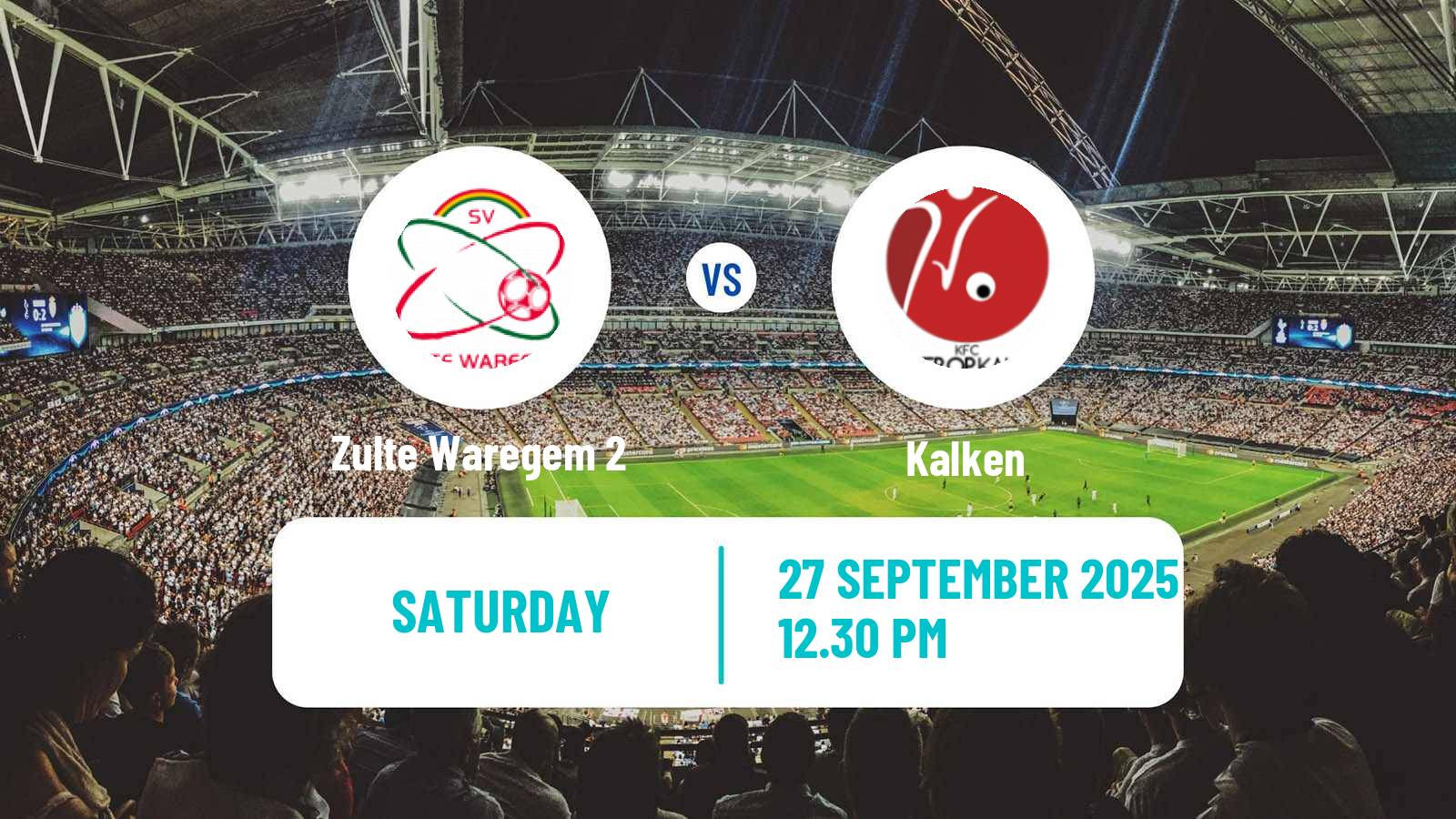 Soccer Belgian Second Amateur Division Group A Zulte Waregem 2 - Kalken