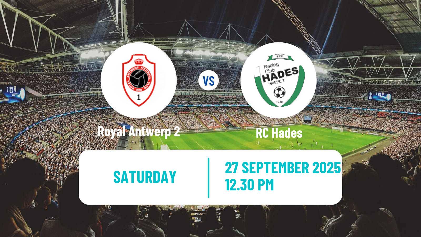 Soccer Belgian Second Amateur Division Group B Royal Antwerp 2 - Hades