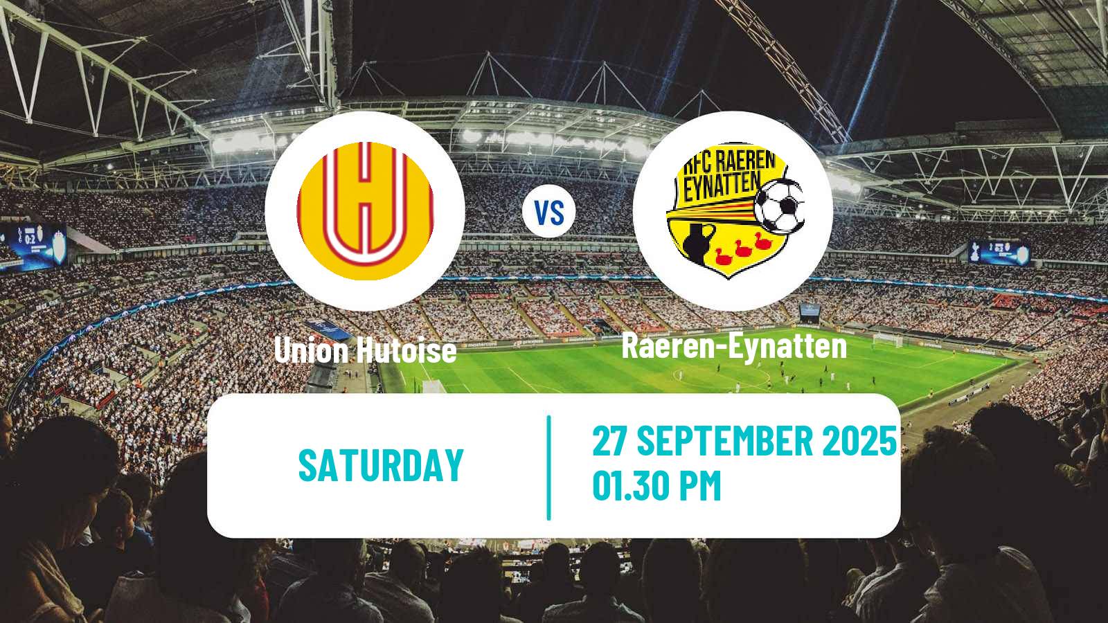 Soccer Belgian Second Amateur Division Group C Union Hutoise - Raeren-Eynatten