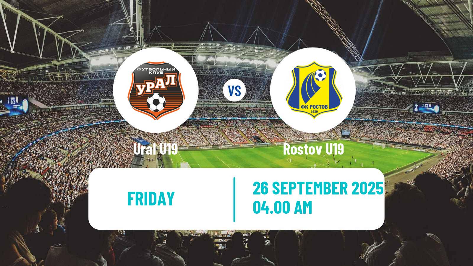 Soccer Russian Youth League Ural U19 - Rostov U19